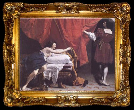 framed  Orazio Gentileschi Joseph and Potiphar
